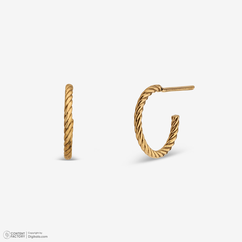 گوشواره میخی طلا 18 عیار زنانه پرسته مدل نیک تاش کد WE636