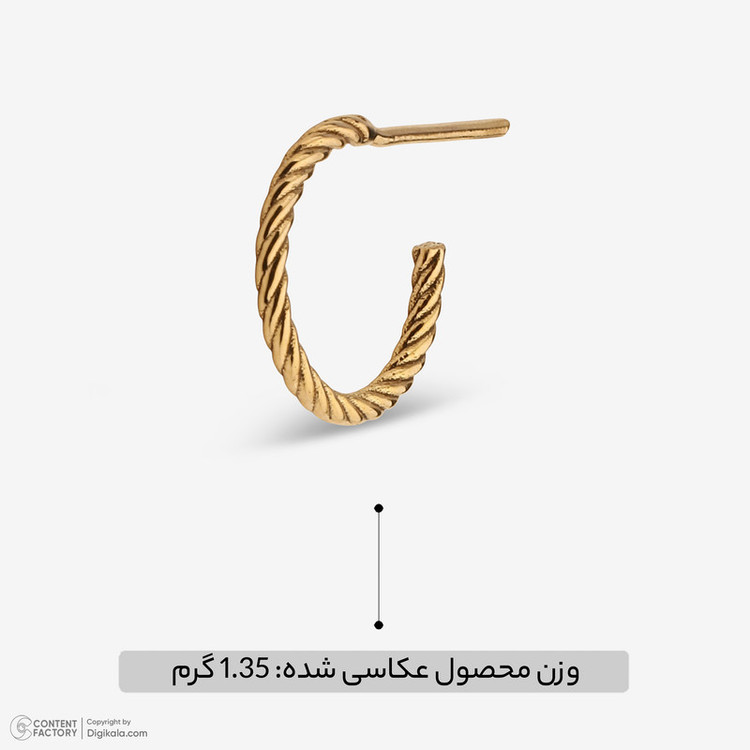 گوشواره میخی طلا 18 عیار زنانه پرسته مدل نیک تاش کد WE636