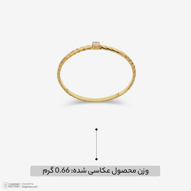 انگشتر طلا 18 عیار زنانه پرسته مدل wr766