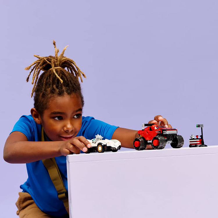 لگو 378 تکه سری LEGO Sonic the Hedgehog مدل Silvers Car vs. Knuckles Monster Truck کد 77118