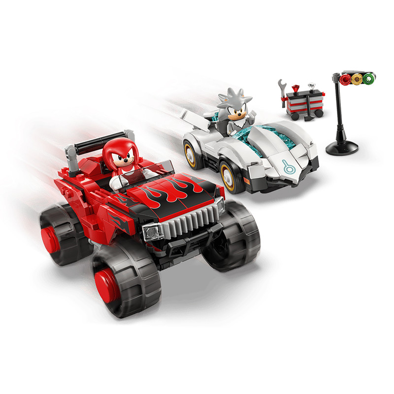 لگو 378 تکه سری LEGO Sonic the Hedgehog مدل Silvers Car vs. Knuckles Monster Truck کد 77118