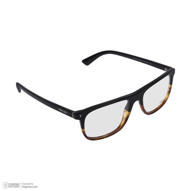 فریم عینک طبی ویفرر Wayfarer مردانه پرادا مدل 0PR-03RV-TFJ1O1-55 مناسب برای صورت بیضی، قلب، مستطیل و مربع
