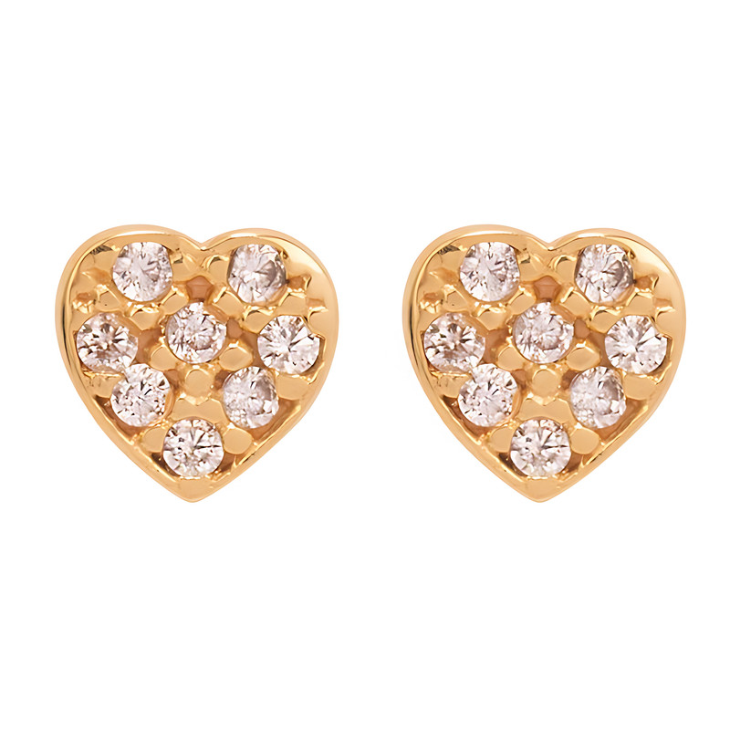 گوشواره طلا 18 عیار زنانه تاج مدل G06