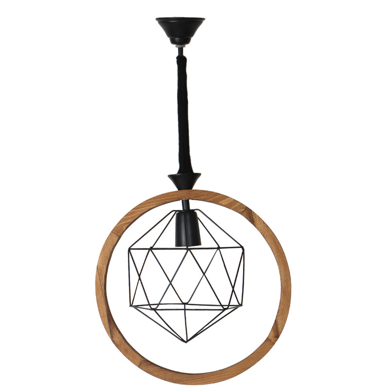 چراغ آویز تک شعله شاهان تک مدل WOOD 6