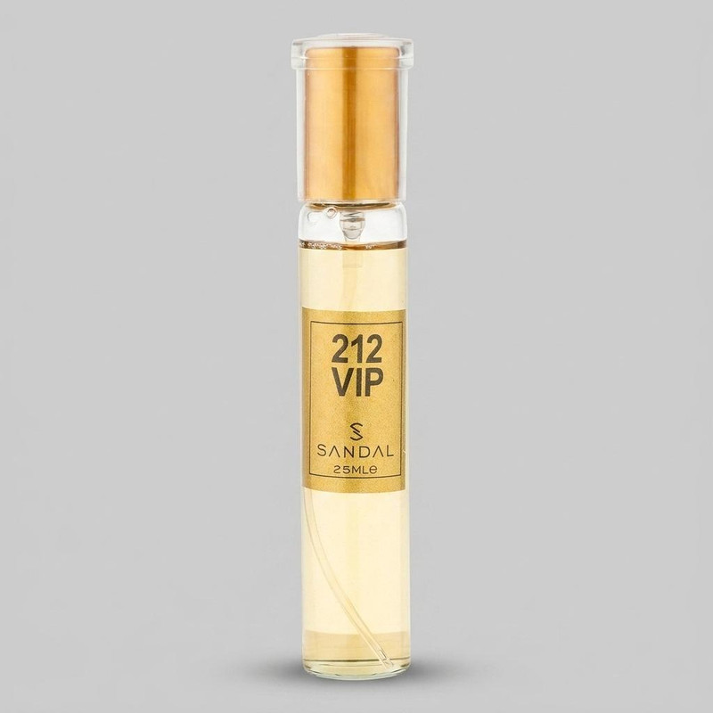 عطر جیبی زنانه صندل مدل 212 VIP WOMEN با رایحه شیرین و گرم حجم 25 میلیلیتر
