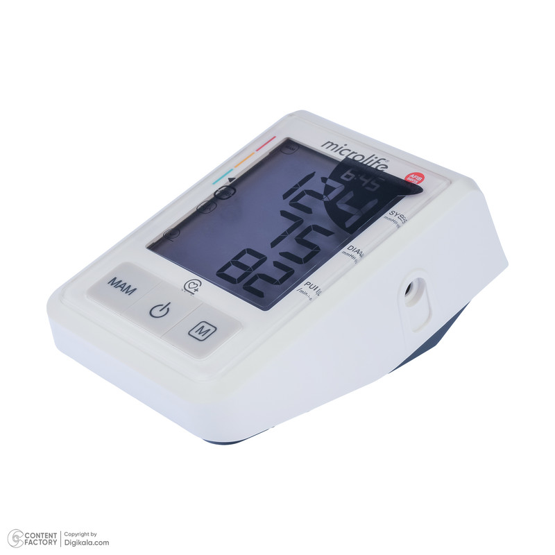 فشارسنج بازویی دیجیتال مایکرولایف مدل BP-B3 با حافظه ذخیره نتایج، مناسب بازو 22 تا 42 سانتیمتر، منبع تغذیه باتری و هم...