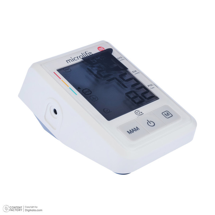 فشارسنج بازویی دیجیتال مایکرولایف مدل BP-B3 با حافظه ذخیره نتایج، مناسب بازو 22 تا 42 سانتیمتر، منبع تغذیه باتری و هم...