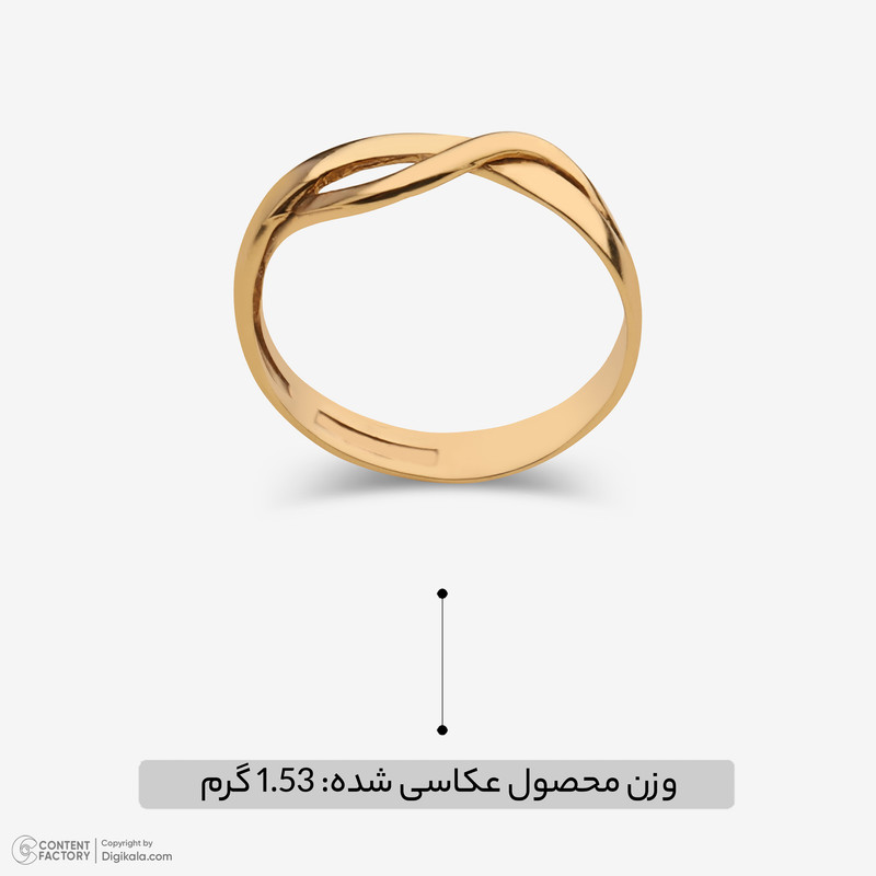 انگشتر طلا 18 عیار زنانه پرسته مدل پارلا کد WR632