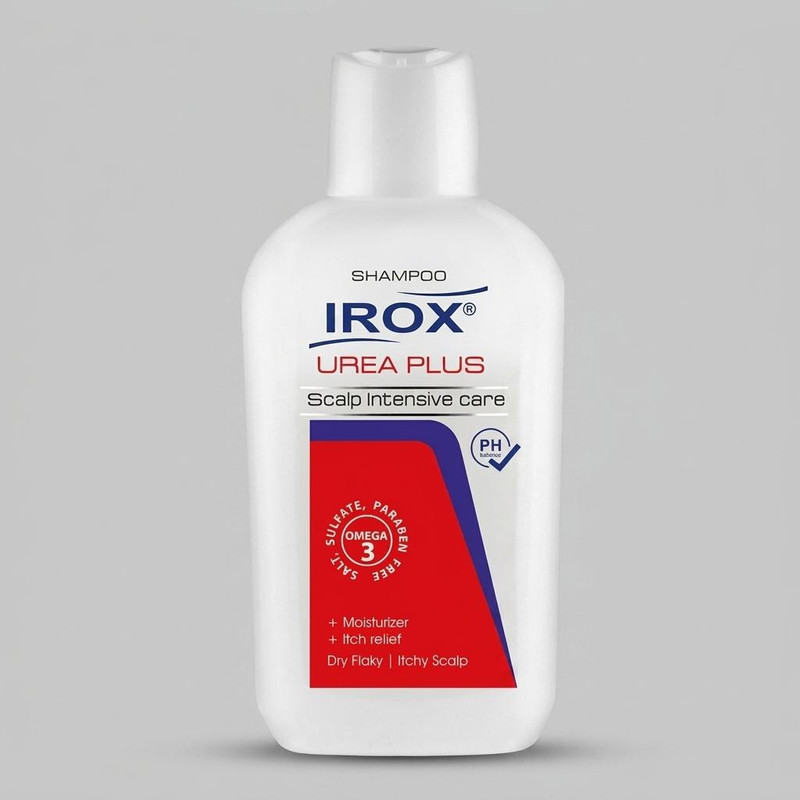شامپو مو ایروکس مدل Urea Plus حجم 200 میلیلیتر، درمانی، ضد خارش، مرطوبکننده، مناسب انواع مو