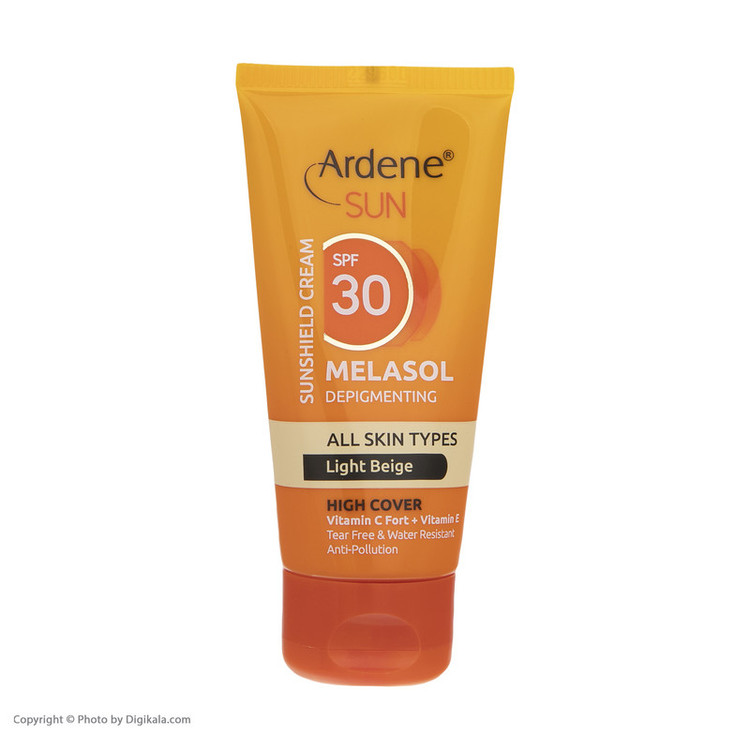 کرم ضد آفتاب رنگی آردن سان، SPF 30، مدل Light Beige، مناسب انواع پوست با تنالیته روشن و حجم 50 میلیلیتر، ضد آب، محافظ...