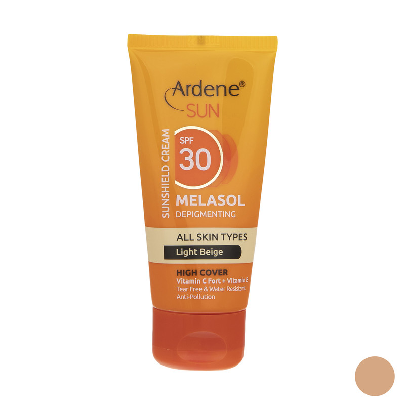 کرم ضد آفتاب رنگی آردن سان، SPF 30، مدل Light Beige، مناسب انواع پوست با تنالیته روشن و حجم 50 میلیلیتر، ضد آب، محافظ...