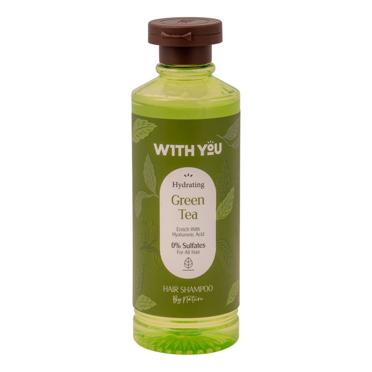 شامپو مو ویت یو مدل Green Tea حجم 300 میلیلیتر، تقویتکننده، مناسب انواع مو، سازگار با پوست سر معمولی، ژل شوینده
