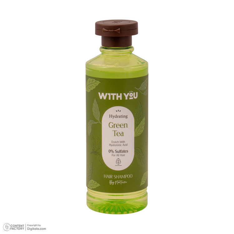 شامپو مو ویت یو مدل Green Tea حجم 300 میلیلیتر، تقویتکننده، مناسب انواع مو، سازگار با پوست سر معمولی، ژل شوینده