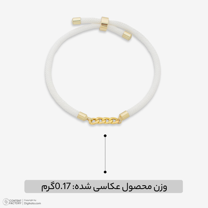 دستبند طلا 18 عیار زنانه با بند بافت مایا ماهک مدل کارتیه کد MB2063
