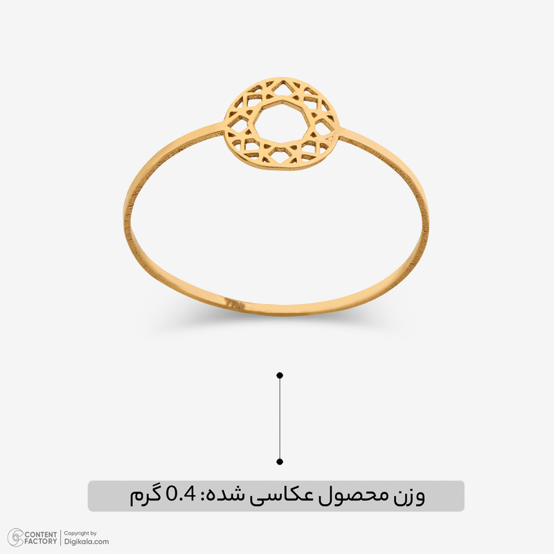 انگشتر طلا 18 عیار زنانه مایا ماهک مدل اسلیمی شمسه MR0889