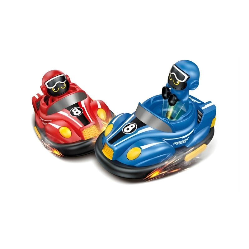 ست ماشین بازی کنترلی فان مدل سواری دو عددی با چرخش 360 درجه، مقاوم به ضربه، دارای چراغ و افکت صوتی، چرخ لاستیکی، مناس...