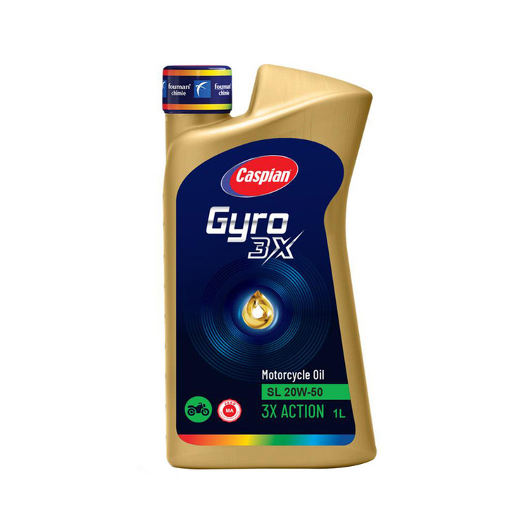 روغن موتورسیکلت کاسپین مدل SL-20W-50 حجم 1 لیتر
