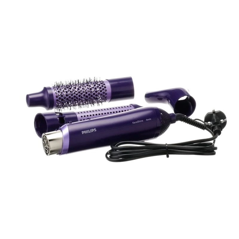 سشوار برسدار حالتدهنده 800 وات فیلیپس مدل BHA305، موتور DC، وزن 750 گرم، دارای سری متمرکزکننده با ویژگی صافکنندگی، با...