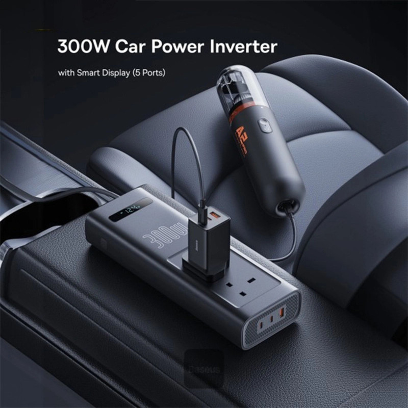 مبدل برق خودرو باسئوس مدل IGBT Power Inverter 300W BS-CI30-02