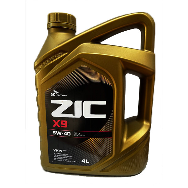 روغن موتور خودرو بنزینی زیک مدل X9 5W-40 SP حجم 4 لیتر