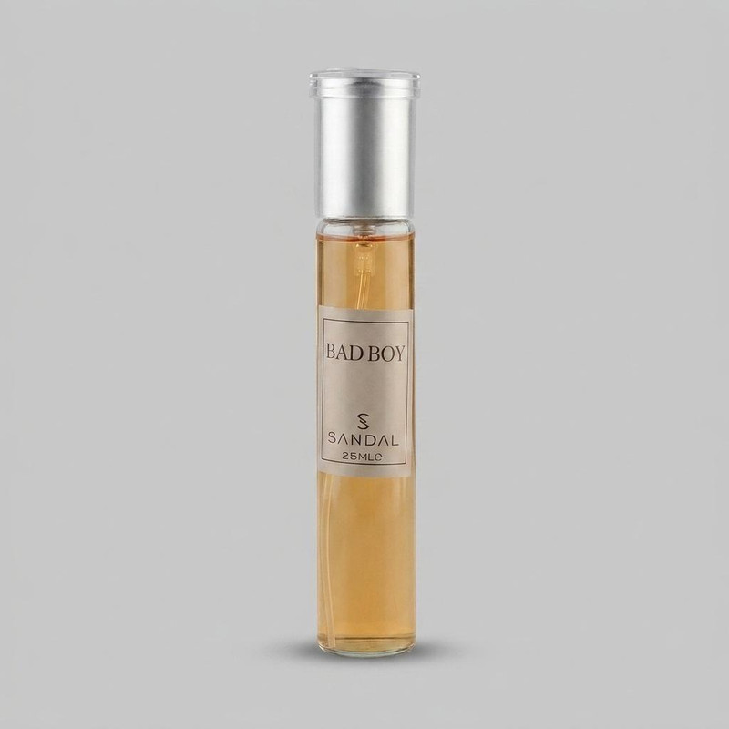 عطر جیبی مردانه صندل مدل Bad boy با رایحه خنک حجم 25 میلیلیتر