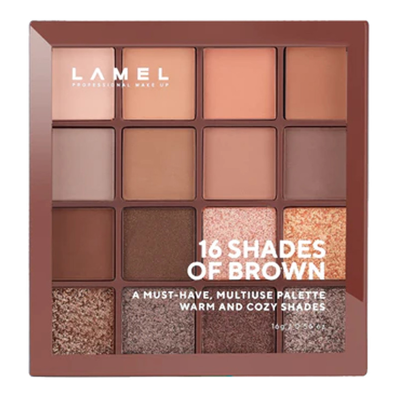 پالت سایه چشم لامل مدل Shades of Brown شماره 16