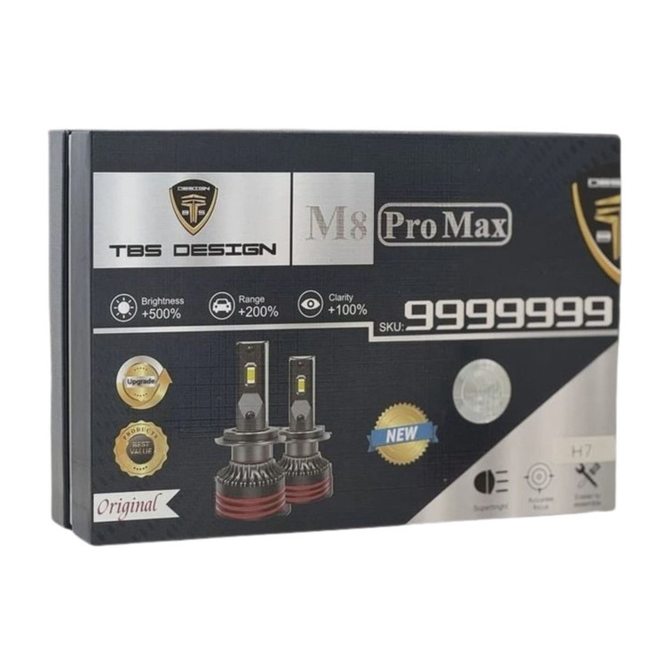 هدلایت تی بی اس دیزاین مدل M8 Pro Max پایه H4 بسته 2 عددی