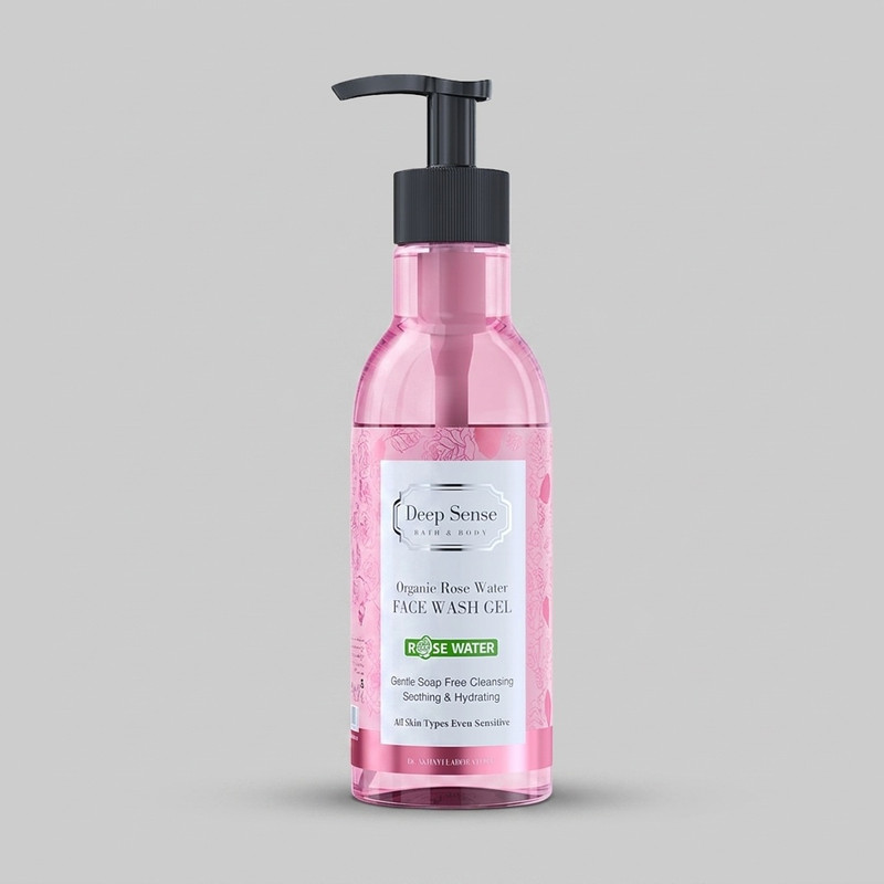 ژل شستشوی صورت دیپ سنس مدل Rose Water مناسب پوست های حساس حجم 250 میلیلیتر