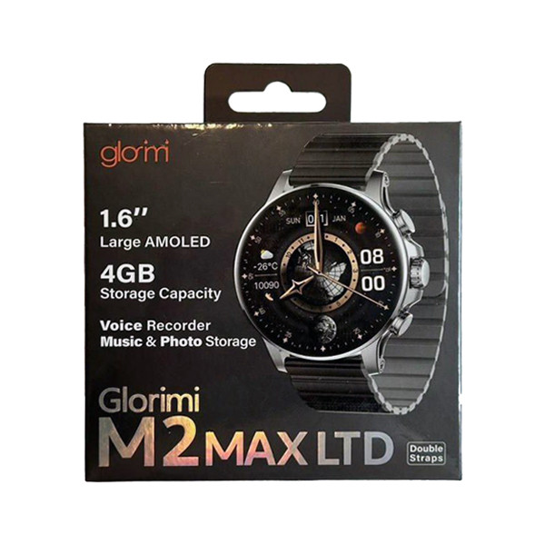 ساعت هوشمند گلوریمی مدل M2 MAX LTD دارای قابلیت های کنترل موسیقی Music Player، قابلیت مکالمه از طریق بلوتوث، قابلیت ت...
