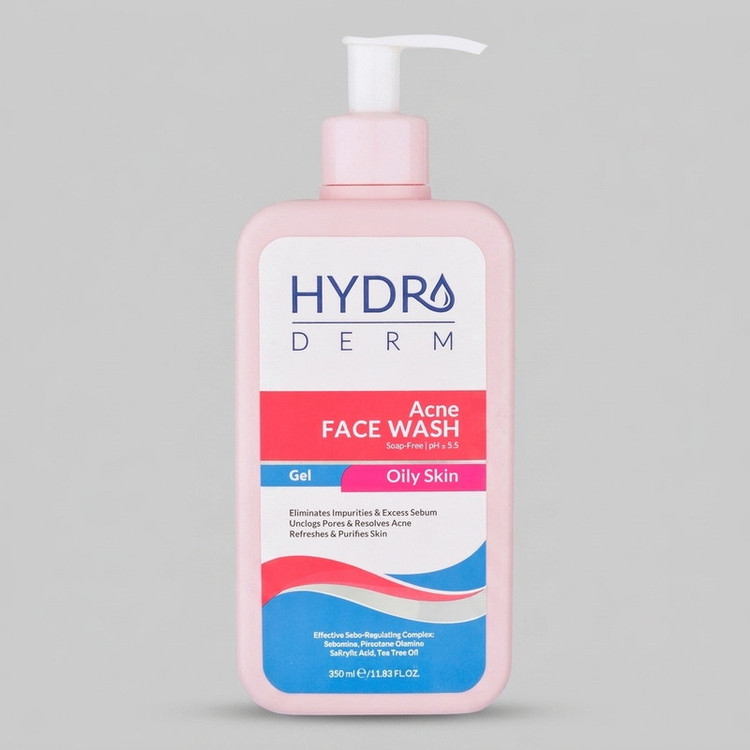ژل شستوشوی صورت هیدرودرم مدل Acne مناسب پوستهای چرب حجم 350 میلیلیتر
