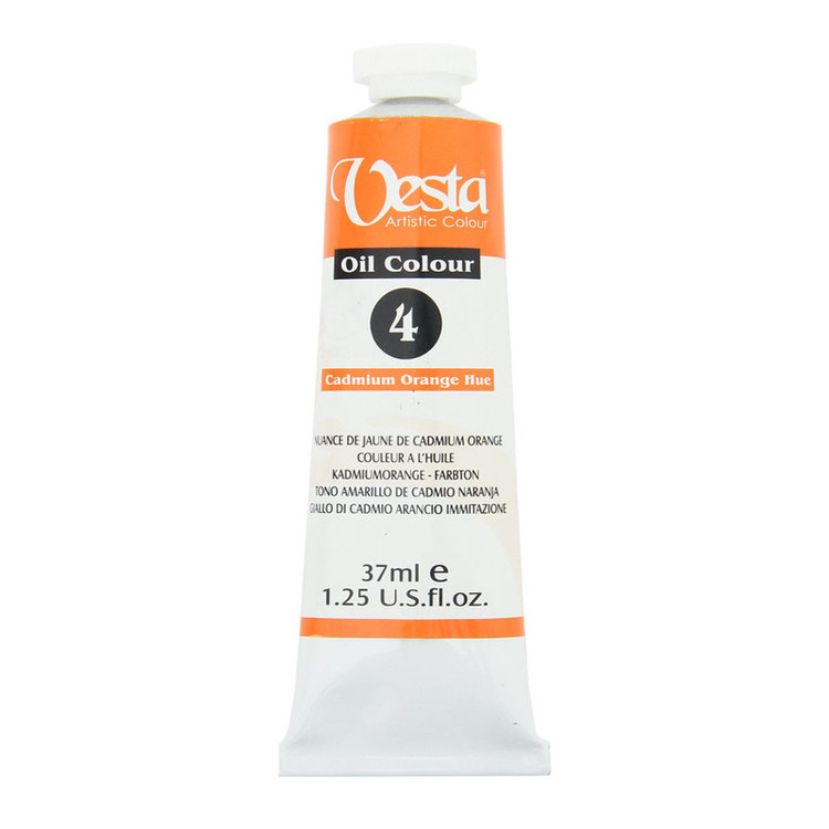 رنگ روغن وستا مدل Cadmium Orange Hue 4 حجم 37 میلی لیتر