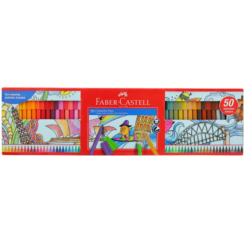 ماژیک رنگ آمیزی 50 رنگ فابرکاستل مدل Connector pens