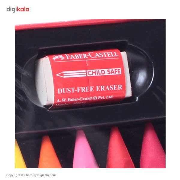 مداد شمعی 12 رنگ فابر کاستل مدل Grip Erasable
