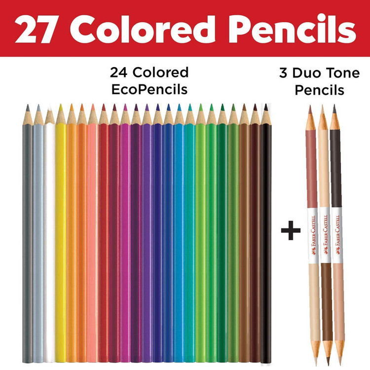 مداد رنگی 27 رنگ فابر کاستل مدل Triangular Pencil کد 83094