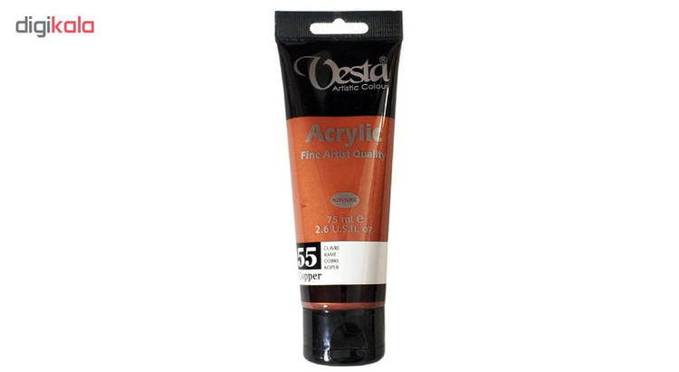 رنگ اکریلیک وستا مدل 55 Copper حجم 75 میلی لیتر