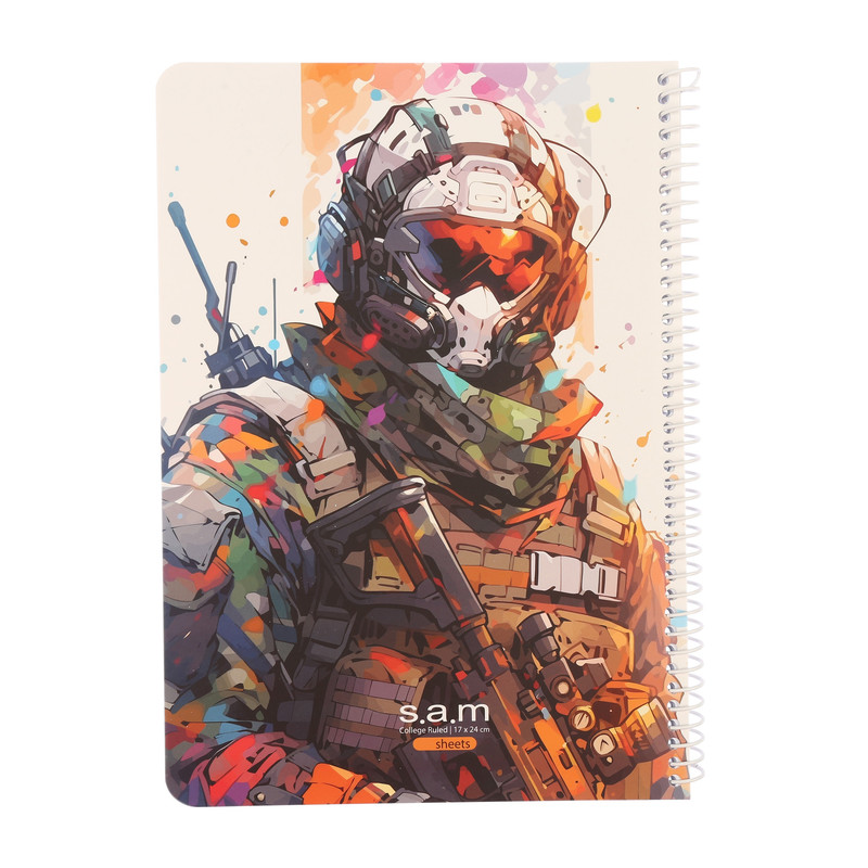 دفتر مشق 60 برگ سم طرح Soldier