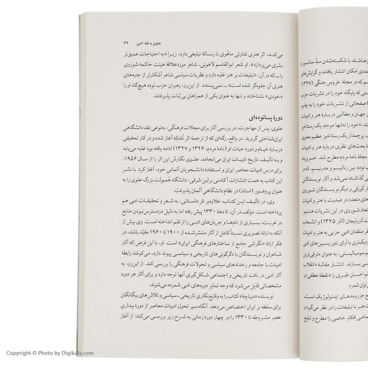 کتاب پیشه در به دری، زندگی و آثار بزرگ علوی اثر حسن میرعابدینی نشر چشمه