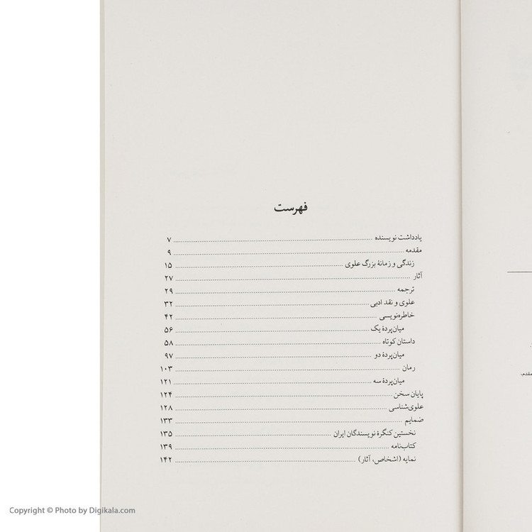 کتاب پیشه در به دری، زندگی و آثار بزرگ علوی اثر حسن میرعابدینی نشر چشمه