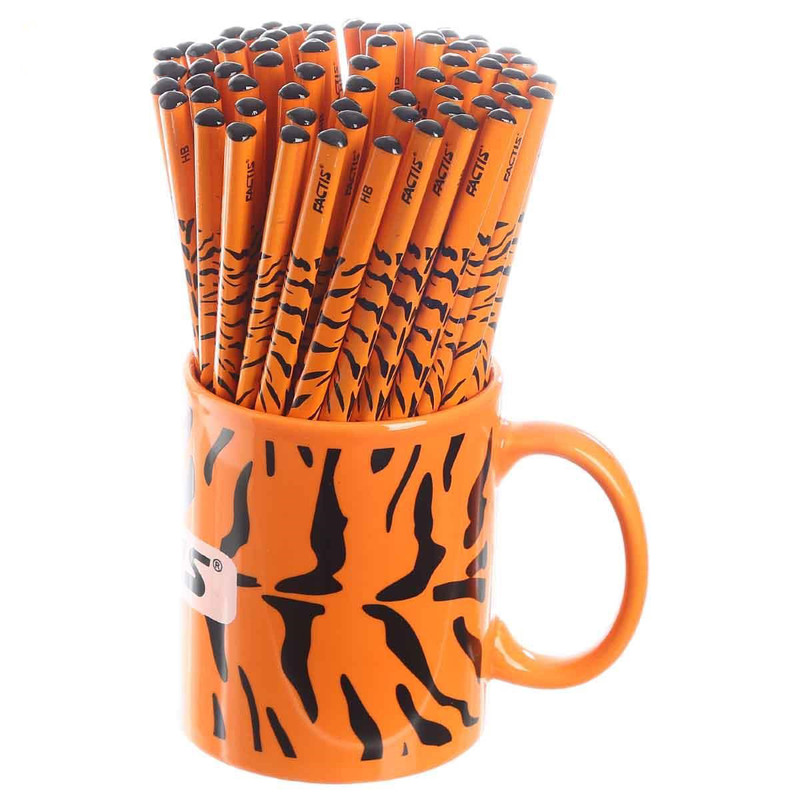 مداد مشکی فکتیس طرح cheetah بسته 72 عددی SCZ