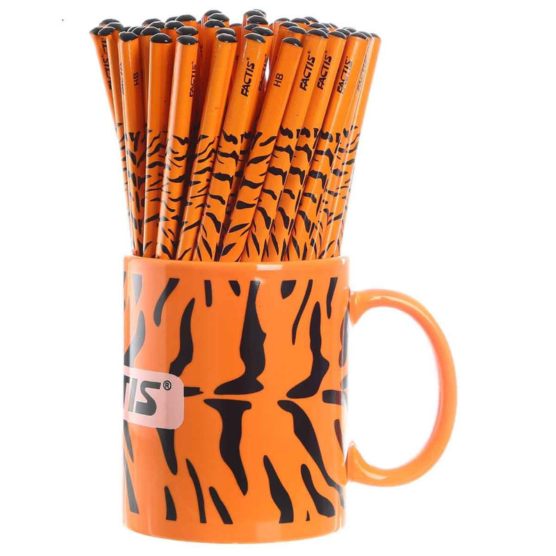 مداد مشکی فکتیس طرح cheetah بسته 72 عددی SCZ