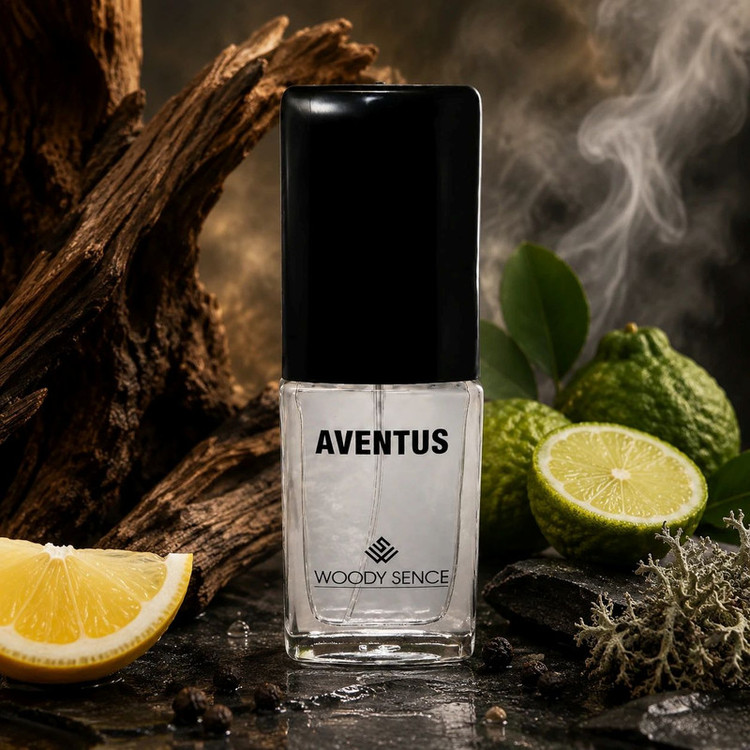 عطر جیبی مردانه وودی سنس مدل Aventus با رایحه تلخ و مدیترانه ای حجم 15 میلیلیتر SCZ