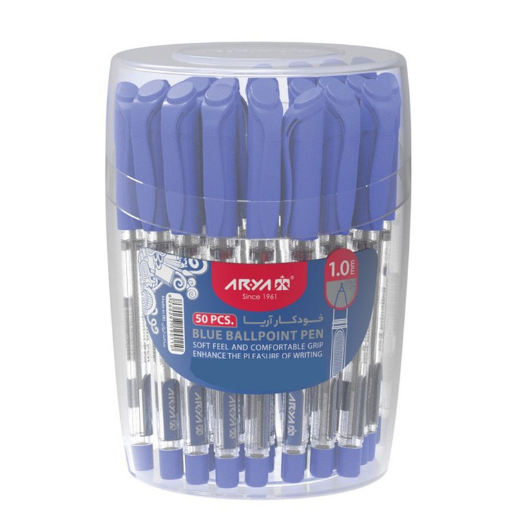 خودکار 1 میلی متری آریا مدل ballpoint بسته 50 عددی SCZ