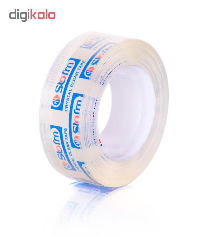 چسب نواری استورم مدل Crystal Clear کد HL-136 عرض 2 سانتی متر بسته 5 عددی 4AT