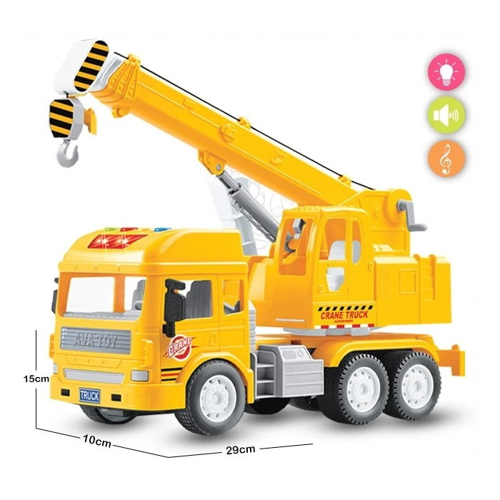 ماشین بازی طرح کامیون مدل جرثقیل موزیکال HEV