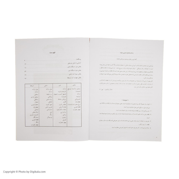 کتاب آموزش سه تار اثر جلال ذوالفنون - جلد اول SMC