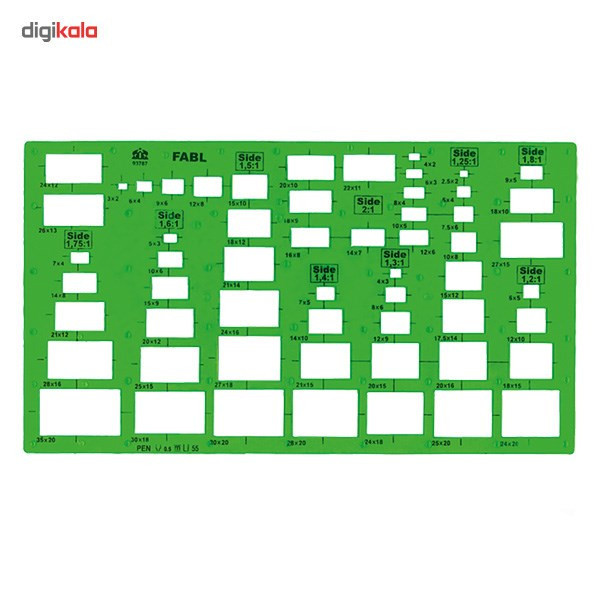 شابلون مستطیل فابل کد FB417