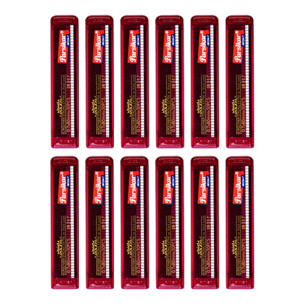 نوک مداد نوکی 0.7 میلی متری پارسیکار مدل JM334 کد AT-129-4 بسته 12 عددی