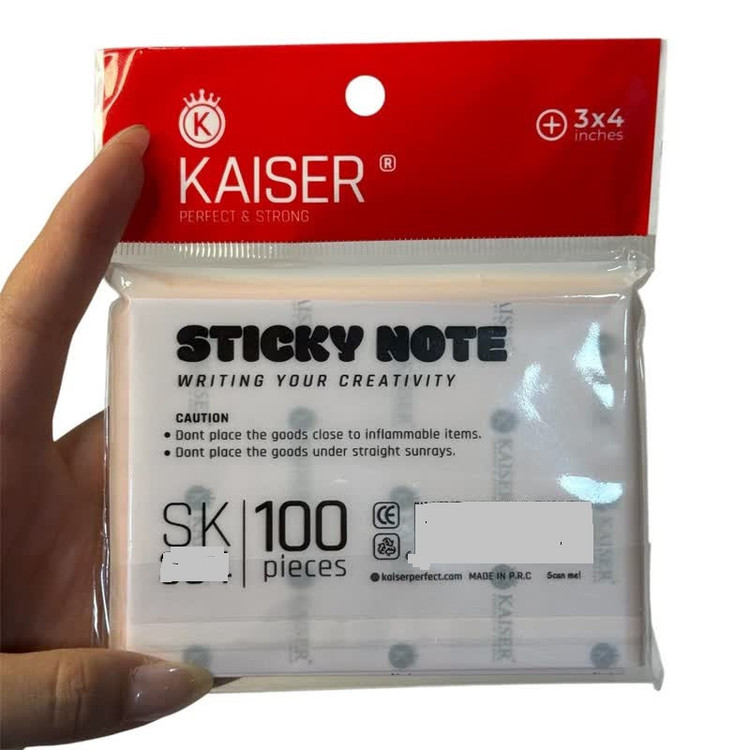 کاغذ یادداشت چسب دار کایزر مدل SK383 سایز 3*3 سانتی متر