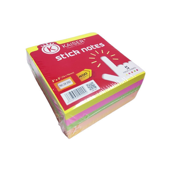 کاغذ یادداشت چسب دار کایزر کد SK390 بسته 400 عددی