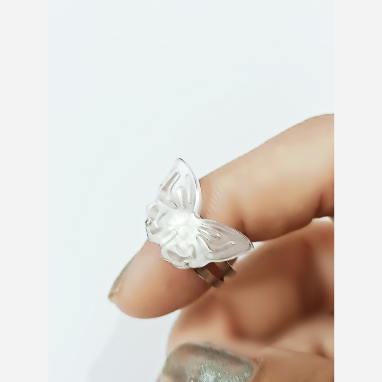 انگشتر پینترستی دخترانه پروانه ای شب نما ترند